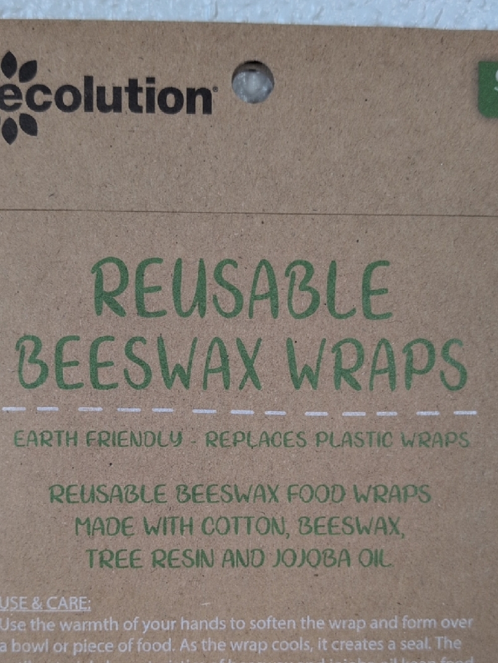 Ecolution Reusable Beeswax Wraps 5 pc Set - Picture 5 of 6